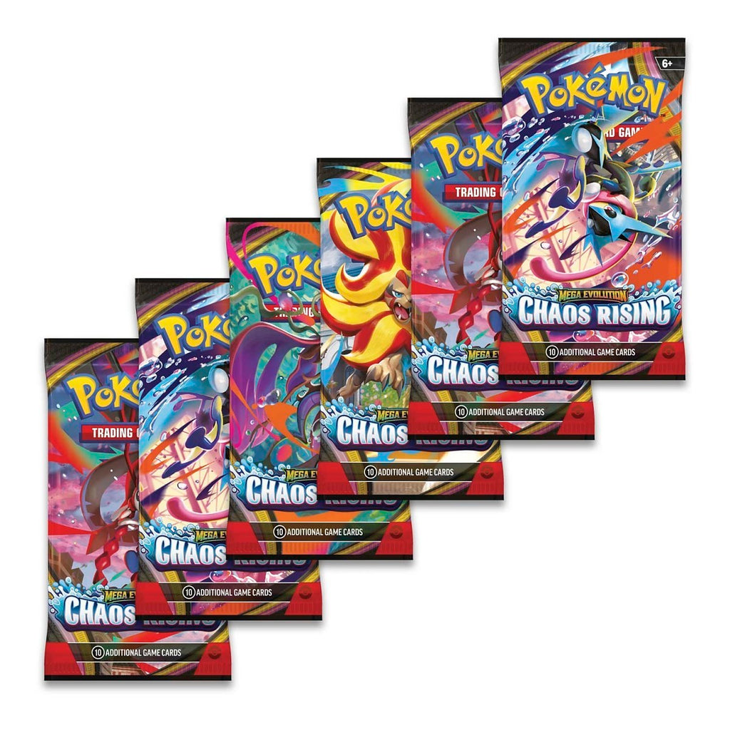 Pokémon TCG Mega Evolution: Chaos Rising Booster Bundle (6 Packs)(Sealed)