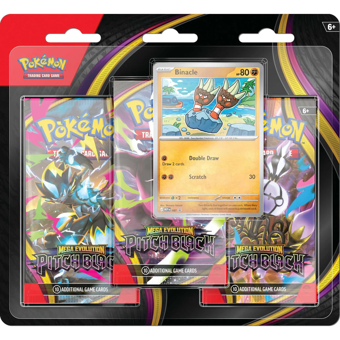 Pokémon TCG Mega Evolution: Pitch Black 3-Pack (Triple) Blister