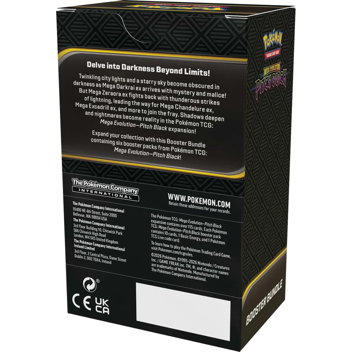 [Pre-Order] Pokémon TCG Mega Evolution: Pitch Black Booster Bundle (Sealed)